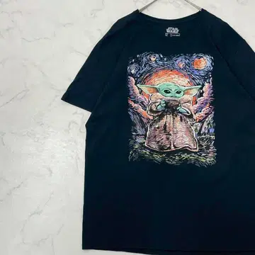 STARWARS 빅 사이즈 요다 프린트 반팔 무비 T셔츠 XL