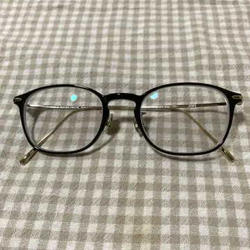 JINS 블랙 프레임 안경 초박형 렌즈