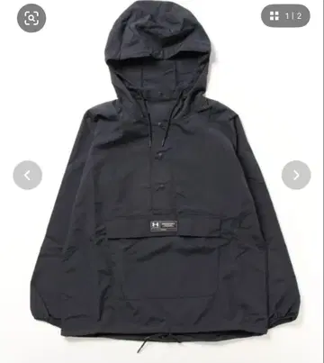 UNDER ARMOUR UA WOVEN 아노락 HOODIE 블랙