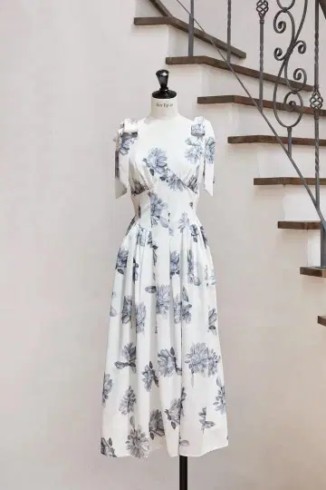 Herlipto Sunflower-Printed Midi Dress