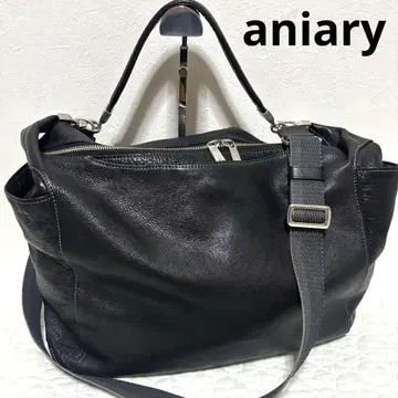 새상품급 아니아리 aniary 2way 숄더 토트 백 가죽 블랙