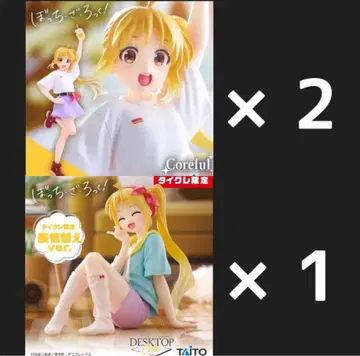 애니메이션 봇치 더 록! 이지치 니지카 피규어 3점 타이토 크레인 한정판