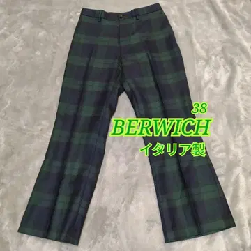 [레어] BERWICH 체크 무늬 슬랙스 38