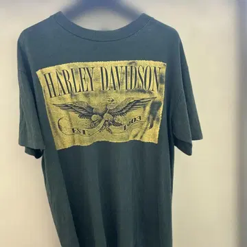 90s USA 제작 HARLEY-DAVIDSON 티셔츠 그린 L