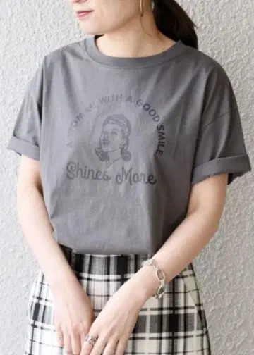 SHIPS 오가닉 코튼 레트로 프린트 TEE 새상품급