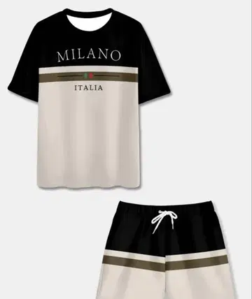 [새상품] MILANO ITALIA 셋업 티셔츠 하프 팬츠