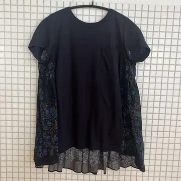 sacai 도킹 티셔츠 린넨 네이비 사이즈 1