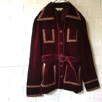 iiMK Michel Klein 버건디 자켓 M 사이즈 상당 벨벳