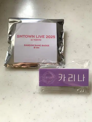 SMTOWN LIVE 2025 랜덤 네임 배지 B ver.