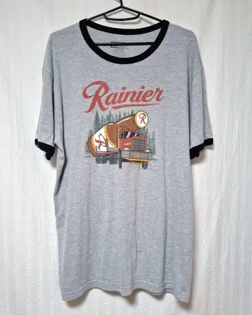 레이니어 맥주 Rainier Beer 프린트 링거 티셔츠