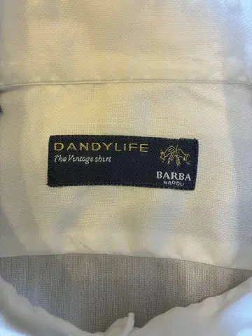 BARBA DANDYLIFE 와이드 칼라 슬림 핏 셔츠 38/15