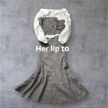 하립투 미사용 새상품 뷔스티에 머메이드 스커트 셋업 원피스 코지하루