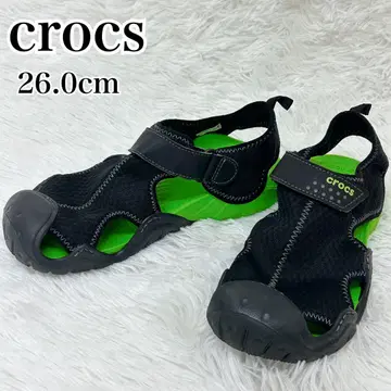 crocs 샌들 26.0cm 스위프트워터 블랙/그린