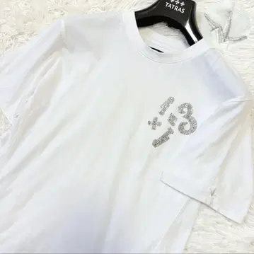 새상품급/XL 우노피우노우과레토레 릴랙스 T셔츠 큐빅 화이트