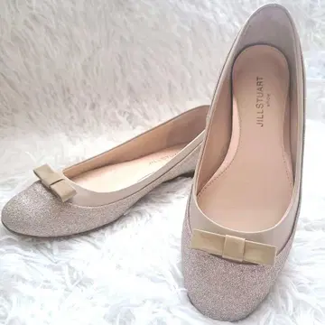 [질스튜어트] 플랫 펌프스 발레 슈즈 22.5cm 라메 리본