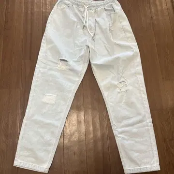 R 데미지 데님 팬츠