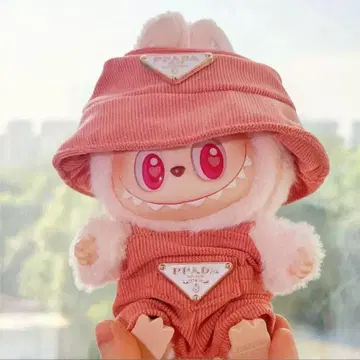 라부부 17cm 옷 갈아입히기 봉제 인형 의류 2세트 멜빵바지 & 모자