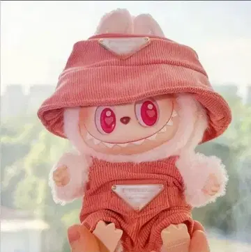라부부 17cm 옷 갈아입히기 봉제 인형 의류 2세트 멜빵바지 & 모자