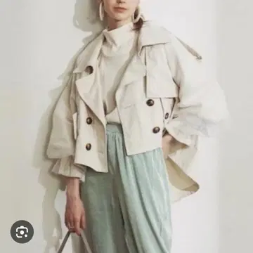 BELLE VINTAGE 숏 기장 트렌치코트 FREE 코튼 BEG