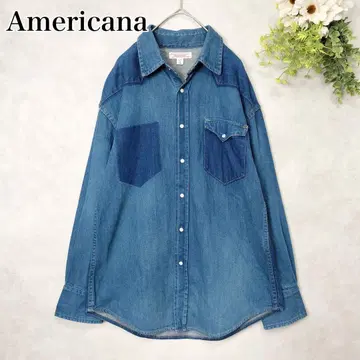 Americana 아메리카나 데님 셔츠 긴팔 인디고