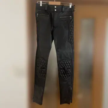 BARKBOX Slim Paddeed Leather Troursers