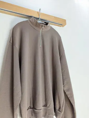 새상품급! 오라리 ELASTIC HIGH GAUGE SWEAT 하프 지퍼