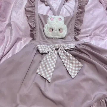 to alice 토끼 봉제 인형 오버롤 스커트