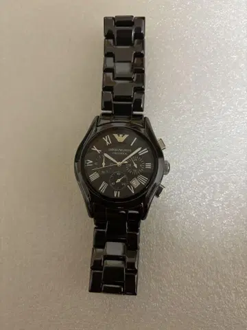 Emporio Armani 블랙 크로노그래프 시계