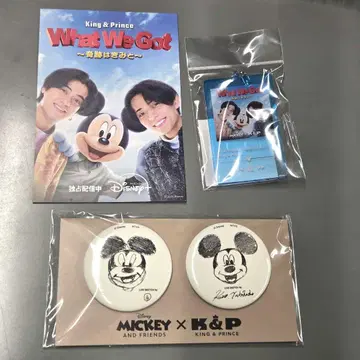 킹프리 미키 시부야 캔뱃지 아크링 키링