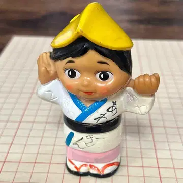 쇼와 레트로 아와오도리 소프트 비닐 피규어 인형 완구 아와 은행 저금통