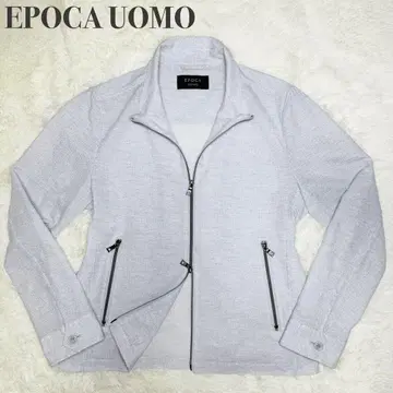 새상품급 EPOCA UOMO 축구 블루종 스트레치 더블 지퍼 50