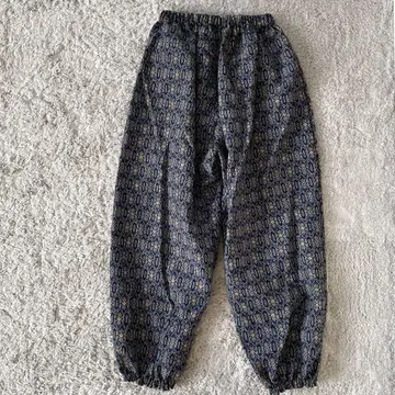 일본풍 기하학 패턴 네이비 캐주얼 몸빼 팬츠 핸드메이드