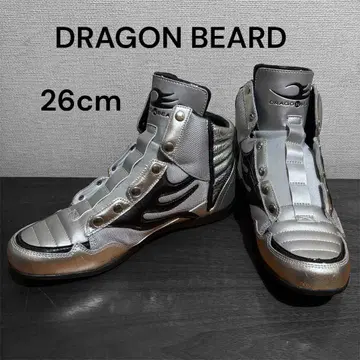 [새상품급 극레어] DRAGON BEARD 실버 하이컷 스니커즈 26cm