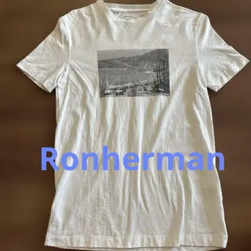[ Ronherman ] 화이트 풍경 프린트 티셔츠