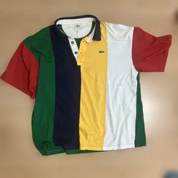 80S LACOSTE 라코스테 5191L 크레이지 패턴 반팔 피케 셔츠