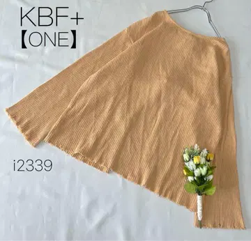 KBF 플러스 면 100% 백리본 긴팔 니트 베이지 F