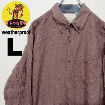 USA 구제 의류 weatherproof 플란넬 셔츠 L 레드