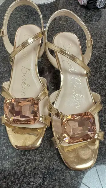 Bridget Birkin 골드 샌들 23cm 반짝반짝 신데렐라