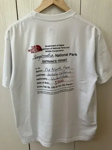 The North Face NT32340 화이트 T셔츠 L