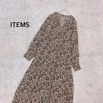 [ ITEMS urbanresearch ] 꽃무늬 래글런 원피스 롱