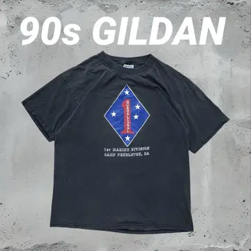 90년대 GILDAN 과달카날 섬 반팔 빈티지 티셔츠 L 사이즈