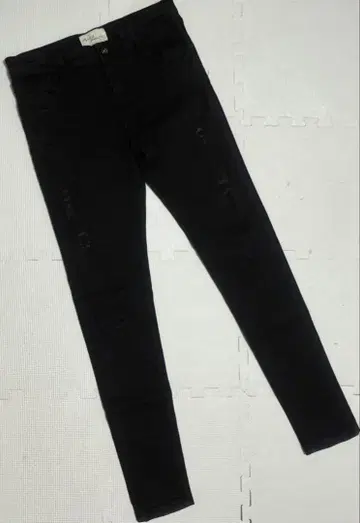 Avid.jeans 데미지 진 스키니 팬츠 블랙 남성용 LL