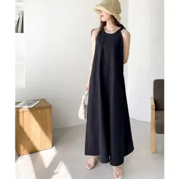 java 택 포함 새 상품 아메리칸 슬리브 원피스 네이비
