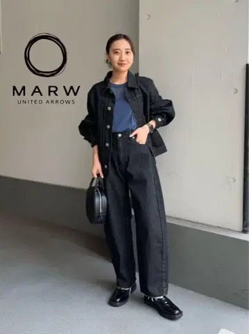 MARW UNITED ARROWS 데님 셋업 블랙 38