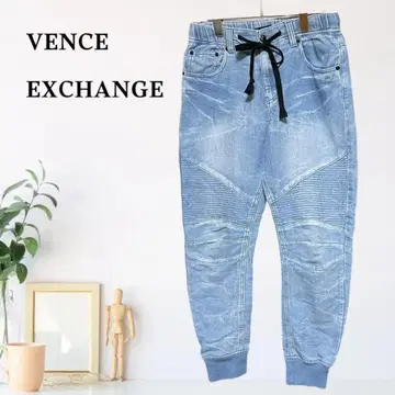 zB554 [ S ] VENCE EXCHANGE 조거 팬츠 리브 데님