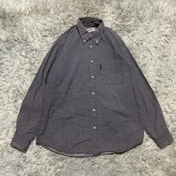 [맥레거] 올 패턴 버튼다운 셔츠 면 100% 네이비 레트로 JC559