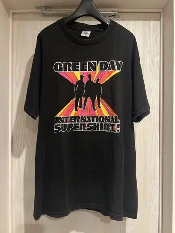 00s GREEN DAY 빈티지 티셔츠 L 블랙