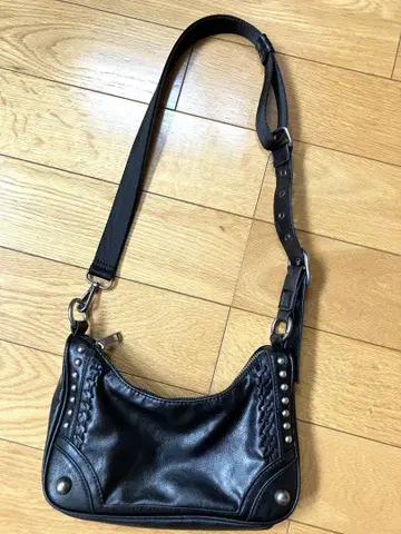 ZARA 자라 가죽 숄더백 블랙 y2k