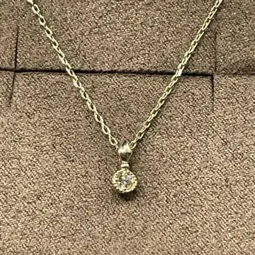 agete K10 YG 다이아몬드 목걸이 40cm