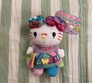 택 포함 미사용 새상품 헬로키티 하라주쿠 x KAWAII 마스코트 키링